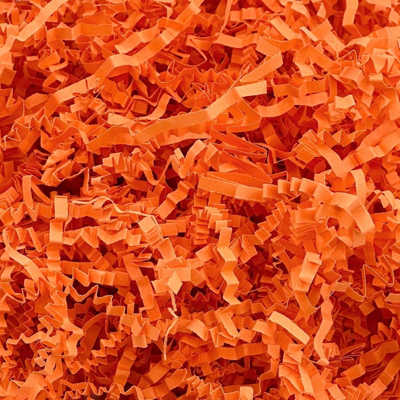 Corlcol 1LB Crinkle Cut Paper Shred Filler for Gift Box Bag and Basket On Halloween(Orange) - Image 1